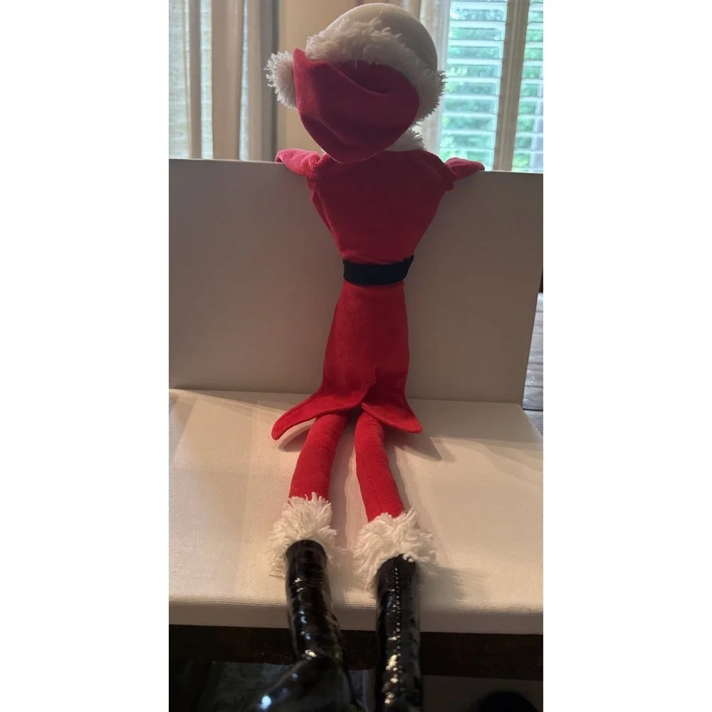 Disney Nightmare Before Christmas Jack Skellington Santa Plush Doll Poseable